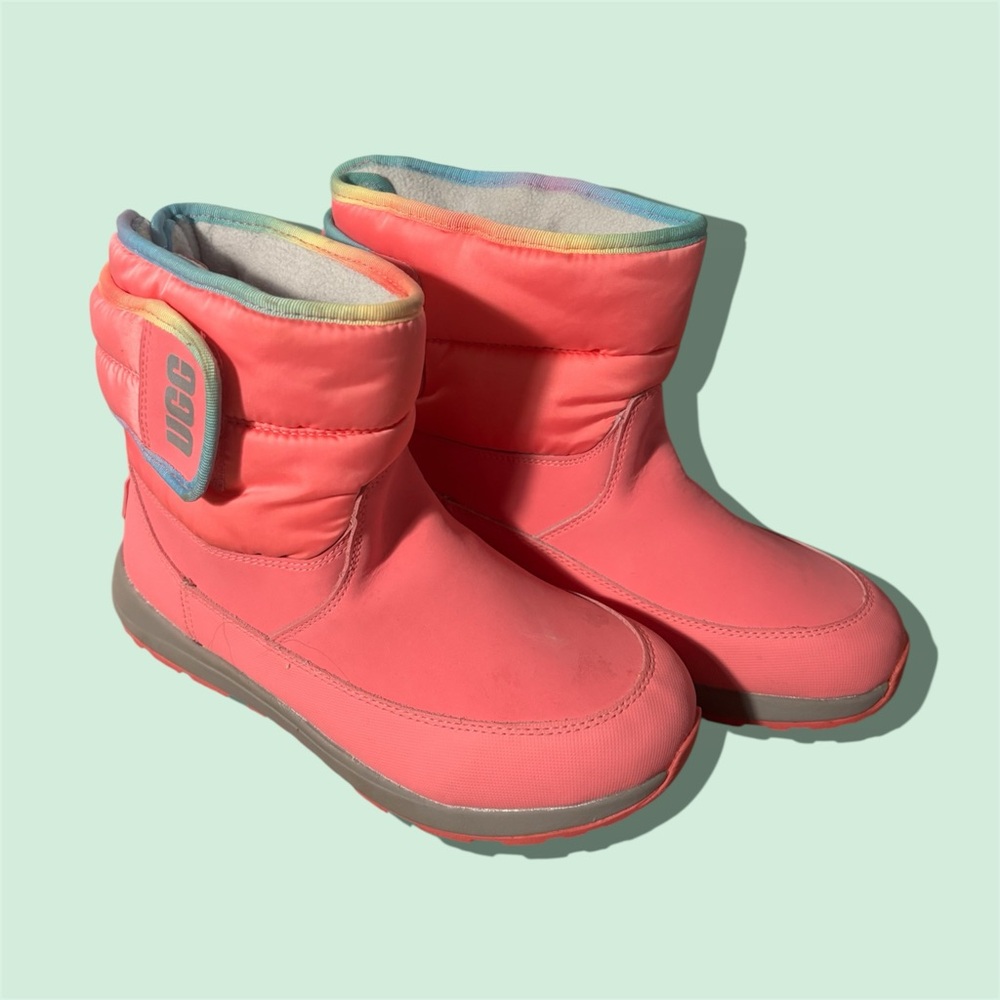 UGG Kids Coral Boots with Rainbow Lining